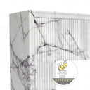 White Marble mantel in Milas Lilac - Image 5