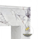 White Marble mantel | Fluted modern design | 59 inch Width | Milas Lilac