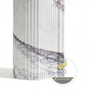 White Marble mantel | Fluted modern design | 59 inch Width | Milas Lilac