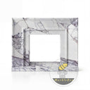 White marble fireplace | Bold Purple Veining | Width 59 Inch | Milas Lilac