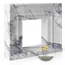 White marble fireplace in Milas Lilac - Image 4