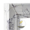 White marble fireplace in Milas Lilac - Image 5