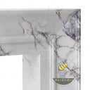White marble fireplace in Milas Lilac - Image 6