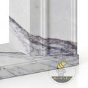 White marble fireplace in Milas Lilac - Image 7