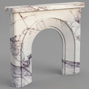 Modern white marble fireplace in Milas Lilac - Image 1