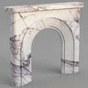 Modern white marble fireplace in Milas Lilac - Image 1