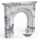 Modern white marble fireplace in Milas Lilac - Image 3