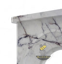 Modern white marble fireplace in Milas Lilac - Image 5