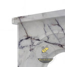 Modern white marble fireplace in Milas Lilac - Image 5
