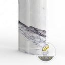 Modern white marble fireplace in Milas Lilac - Image 7