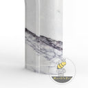 Modern white marble fireplace in Milas Lilac - Image 7