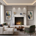 Milas lilac marble mantel | Clean rectangular design | Width: 59 Inch | Milas Lilac