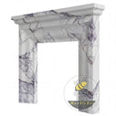 Milas lilac marble fireplace surround | Sleek Stepped Mantel | Height 53.15 Inch | Milas Lilac Marble