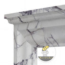 Milas lilac marble fireplace surround | Sleek Stepped Mantel | Height 53.15 Inch | Milas Lilac Marble