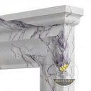 Milas lilac marble fireplace surround | Sleek Stepped Mantel | Height 53.15 Inch | Milas Lilac Marble