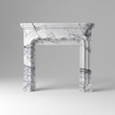 Unique design marble fireplace surround | Graceful Arched Header | Width 59 Inch | Milas Lilac Marble