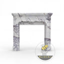 Unique design marble fireplace surround | Graceful Arched Header | Width 59 Inch | Milas Lilac Marble