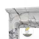Unique design marble fireplace surround | Graceful Arched Header | Width 59 Inch | Milas Lilac Marble