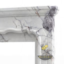 Unique design marble fireplace surround | Graceful Arched Header | Width 59 Inch | Milas Lilac Marble