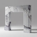 Fluted Marble fireplace mantel in Milas Lilac - Image 1