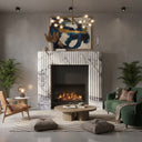 Fluted Marble fireplace mantel in Milas Lilac - Image 2