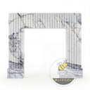 Fluted Marble fireplace mantel in Milas Lilac - Image 3
