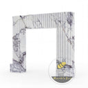 Fluted Marble fireplace mantel | Deep vertical grooves | Height: 51 Inch | Milas Lilac