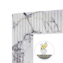 Fluted Marble fireplace mantel | Deep vertical grooves | Height: 51 Inch | Milas Lilac