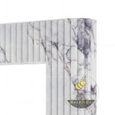 Fluted Marble fireplace mantel | Deep vertical grooves | Height: 51 Inch | Milas Lilac