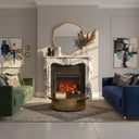 Marble fireplace surround French Style | Carved shell motif | 59 Inch Width | Milas Lilac