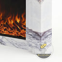 Modern Marble fireplace surround | Geometric stepped frame | 59 Inch Width | Milas Lilac