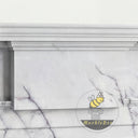 59 inch marble fireplace | Stepped mantel tablet | Width: 59" | Milas Lilac marble