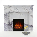 Marble white fireplace in Milas Lilac - Image 3