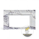 bespoke marble fireplace | geometric stepped profile | 39.37 Inch Height | Milas Lilac