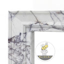 bespoke marble fireplace | geometric stepped profile | 39.37 Inch Height | Milas Lilac