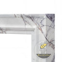 bespoke marble fireplace | geometric stepped profile | 39.37 Inch Height | Milas Lilac