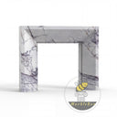 Modern marble mantel | Minimalist geometric form | 59 Inch | Milas Lilac