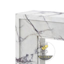 Modern marble mantel | Minimalist geometric form | 59 Inch | Milas Lilac