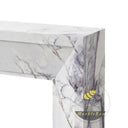 Modern marble mantel | Minimalist geometric form | 59 Inch | Milas Lilac