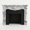 Marble fire surrounds for sale | ornate carved shell | Width: 59.06 Inch | Milas Lilac marble