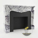 Marble fire surrounds for sale | ornate carved shell | Width: 59.06 Inch | Milas Lilac marble