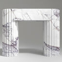 Custom marble fireplace in Milas Lilac - Image 1