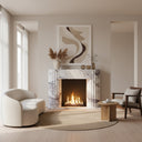 Custom marble fireplace in Milas Lilac - Image 2
