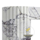 Custom marble fireplace | Curved fluted legs | Width 59 Inch | Milas Lilac
