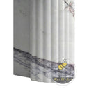 Custom marble fireplace in Milas Lilac - Image 7