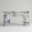 White Marble surround fireplace in Milas Lilac - Image 1