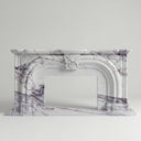 White Marble surround fireplace in Milas Lilac - Image 1