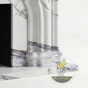 White Marble surround fireplace in Milas Lilac - Image 7