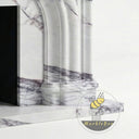 White Marble surround fireplace in Milas Lilac - Image 7