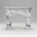 buy marble fireplace surround | Arched molded design | 59 Inch Width | Milas Lilac